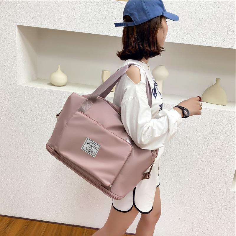 Women Foldable Large Capacity Bag, Women Gym Bags, Shoulder Bag, Women Training Bag, Travel Handle Handbag, Sport Crossbody Bag