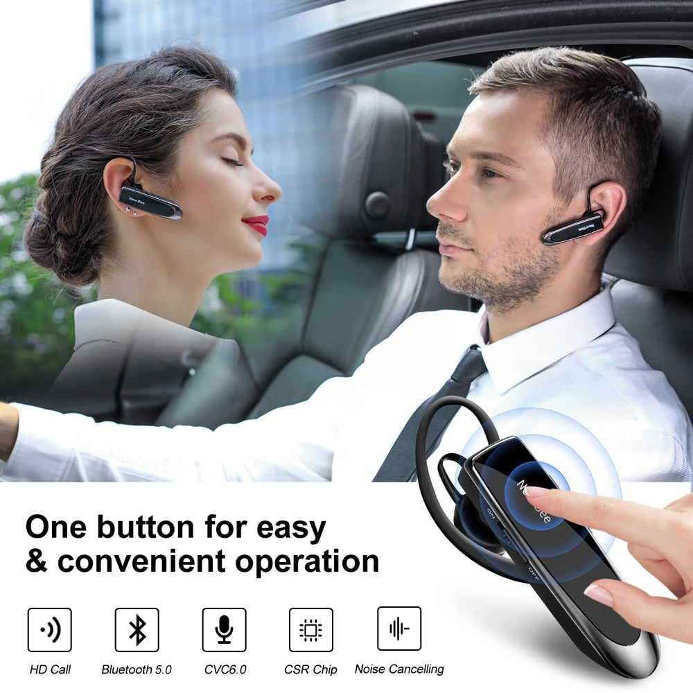 Bluetooth-Headset 5.0, kabellose Kopfhörer. Kopfhörer mit Mikrofon. 24-Stunden-Ohrhörer, Mini-Ohrhörer, Freisprecheinrichtung