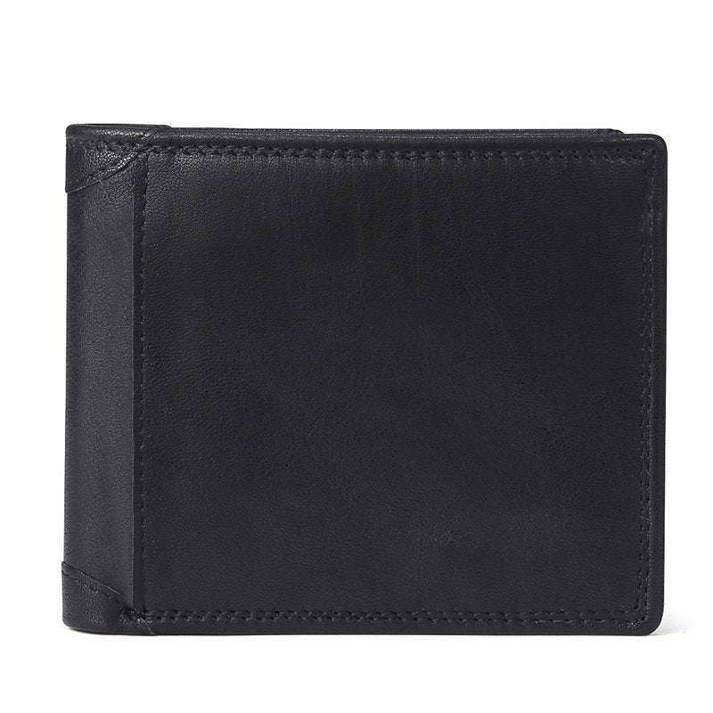 Portefeuilles pour hommes en cuir véritable, poche à monnaie, sac à main vintage pour homme, portefeuille pour hommes en cuir véritable avec blocage RFID, porte-cartes