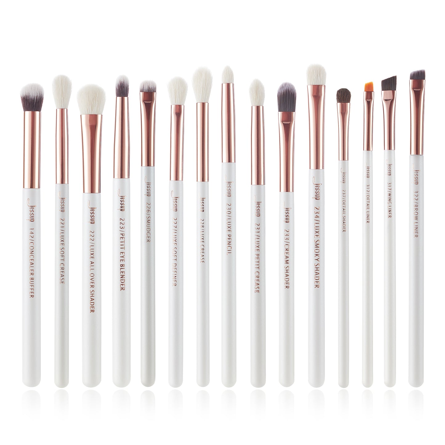 Professional Makeup brushes set, 6- 25pcs Makeup brush Natural Synthetic Foundation Powder Highlighter Pearl White T215