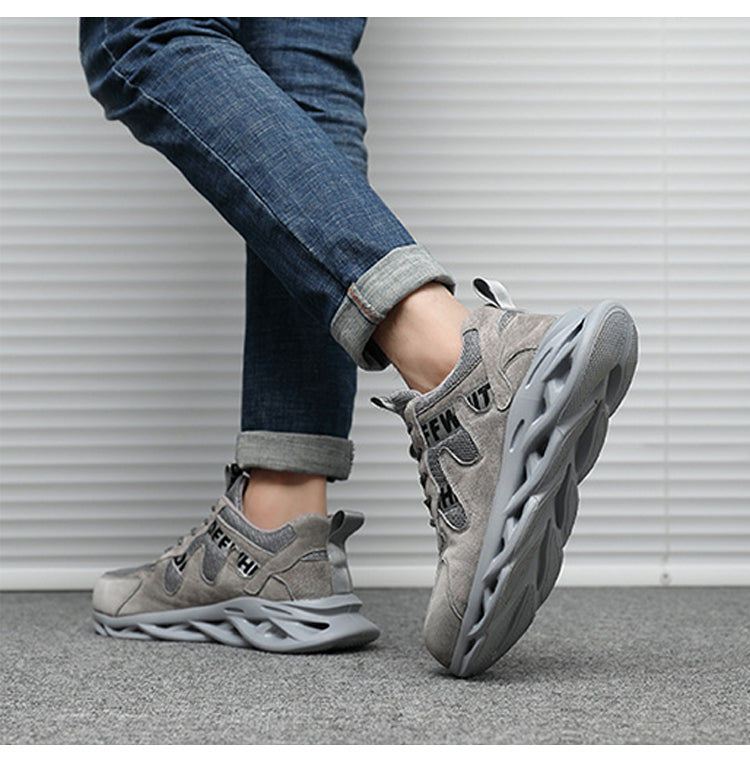 Bottes de sécurité pour hommes : baskets de travail à embout d'acier avec caractéristiques anti-crevaison et de sécurité industrielle