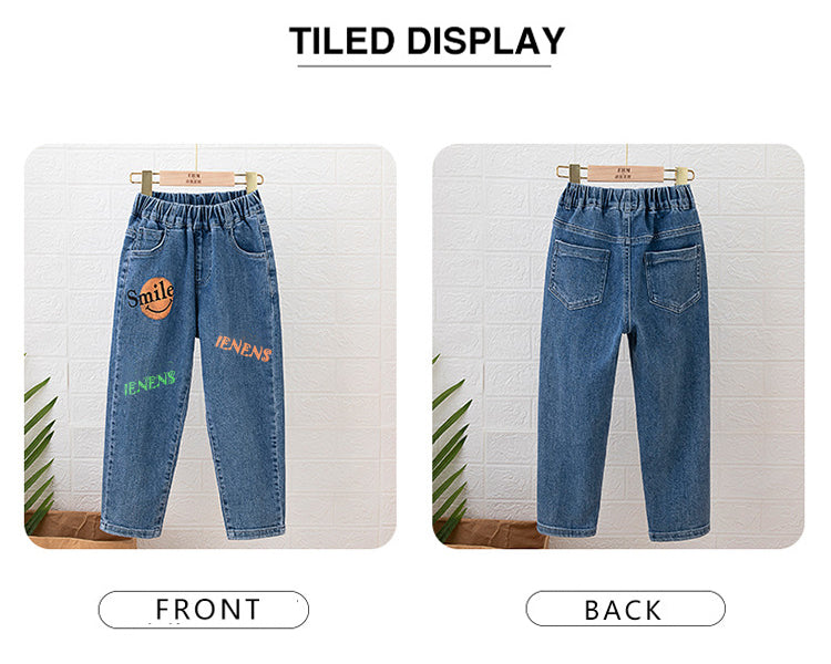 Boys Jeans Denim Trousers Kids Clothes Children Clothes Spring  Straight Cowboy Trousers Casual Pants 2-6 Years