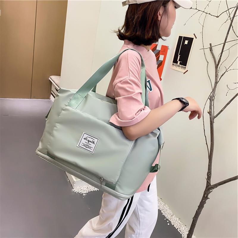 Women Foldable Large Capacity Bag, Women Gym Bags, Shoulder Bag, Women Training Bag, Travel Handle Handbag, Sport Crossbody Bag