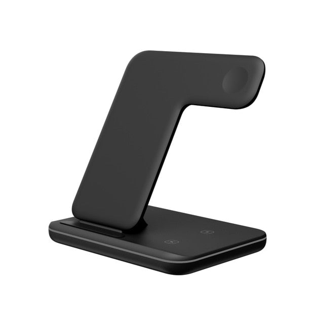 Wireless Charger Stand 15W, Qi Fast Charging Station, Dock for Apple Watch, iWatch 7 AirPods, iPhone