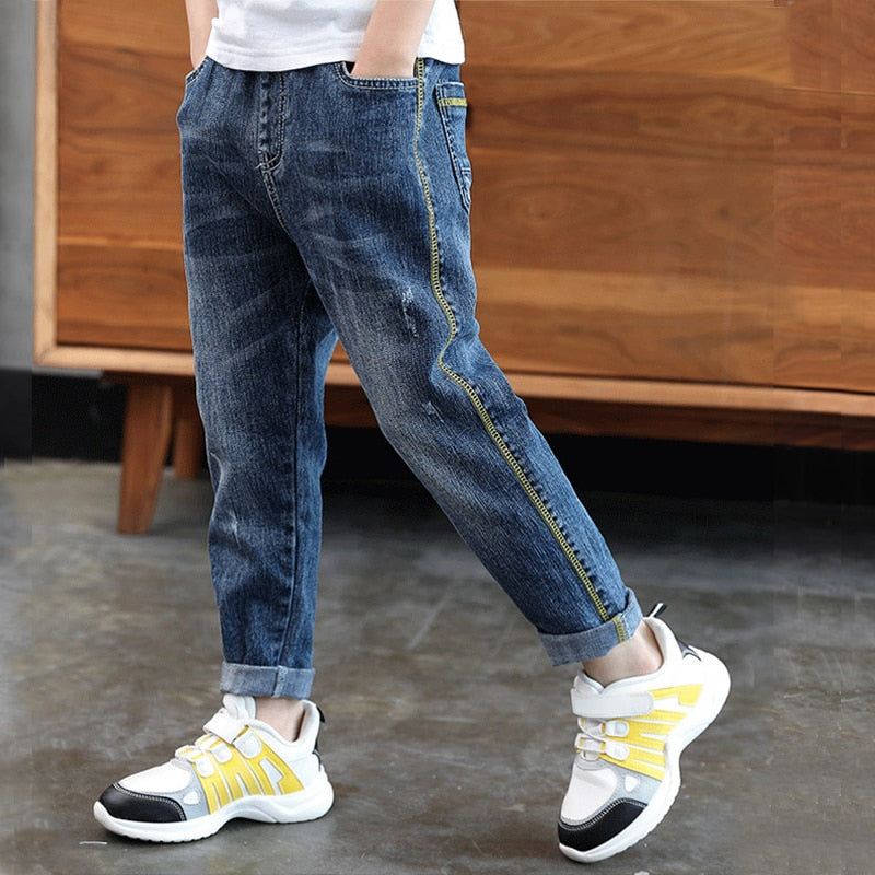 Boys Jeans Denim Trousers Kids Clothes Children Clothes Spring  Straight Cowboy Trousers Casual Pants 2-6 Years