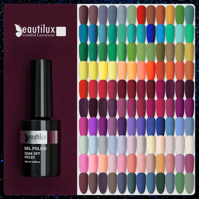 Beautilux Nail Gel, Polish Kit, 6pcs/set x10ml, Soak Off UV LED, Nails Varnish Set, Semi Permanent Nail Art, Gels Lacquer