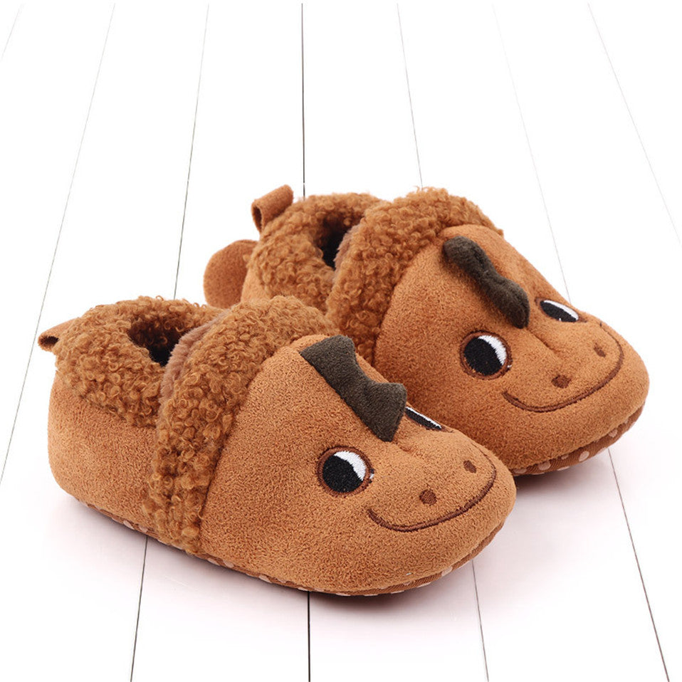 Baby Shoes Adorable Infant Slippers Toddler Baby Boy Girl Knit Crib Shoes Cute Cartoon Anti-slip Prewalker Baby Slippers