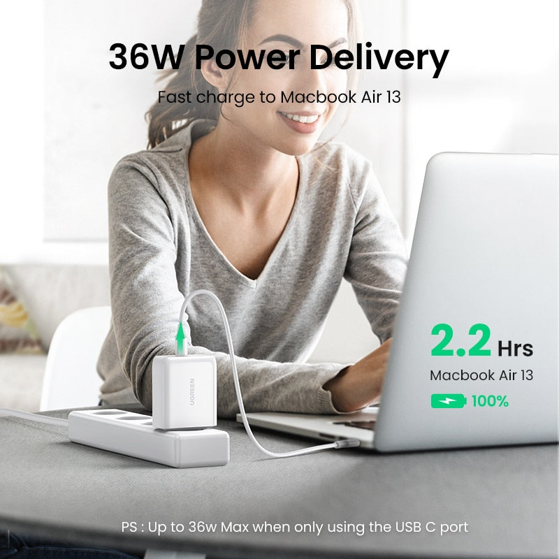 38W Fast USB Charger, Quick Charge 4.0, 3.0, Type C PD Fast Charging, USB Charger, QC 4.0, 3.0, Phone Charger