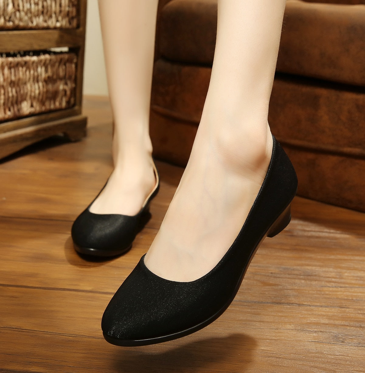 Women Flats Ballet Shoes Women Flats Office Work Shoes Oversize Boat Shoes Cloth Sweet Loafers Women's Pregnant Flats Shoes