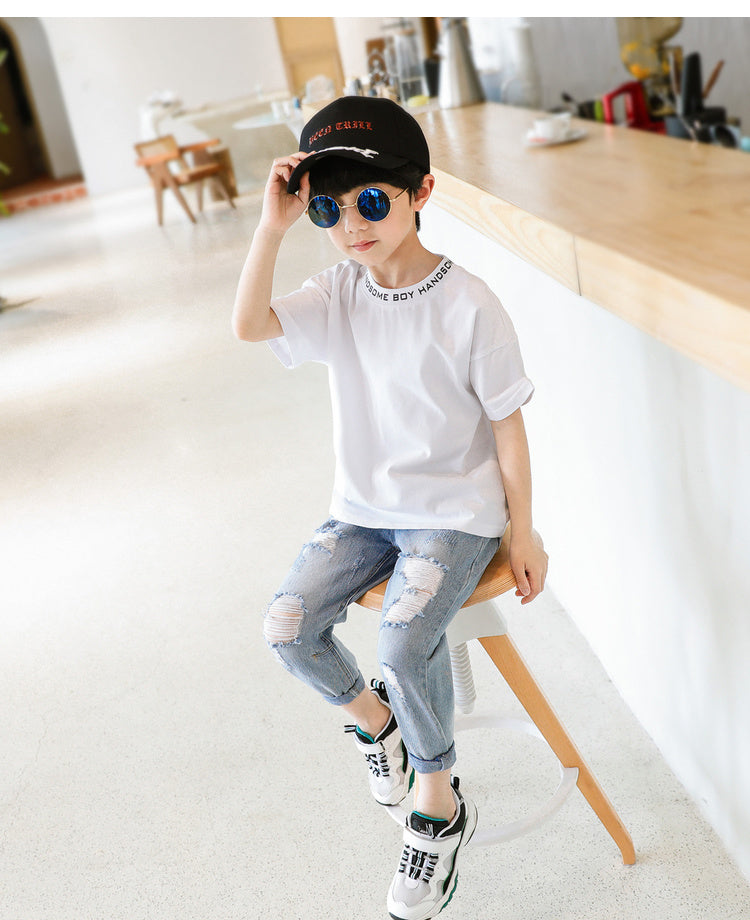 Boys Jeans Denim Trousers Kids Clothes Children Clothes Spring  Straight Cowboy Trousers Casual Pants 2-6 Years