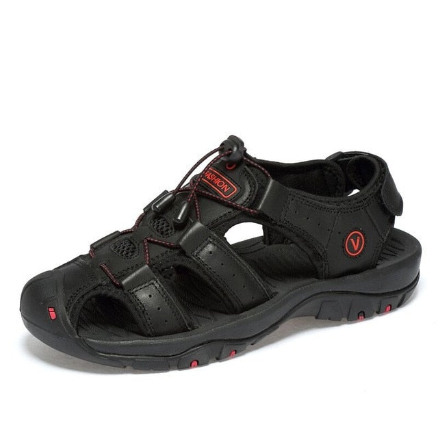 Echtes Leder Herren Schuhe Sommer Neue Große Größe Herren Mode Sandalen