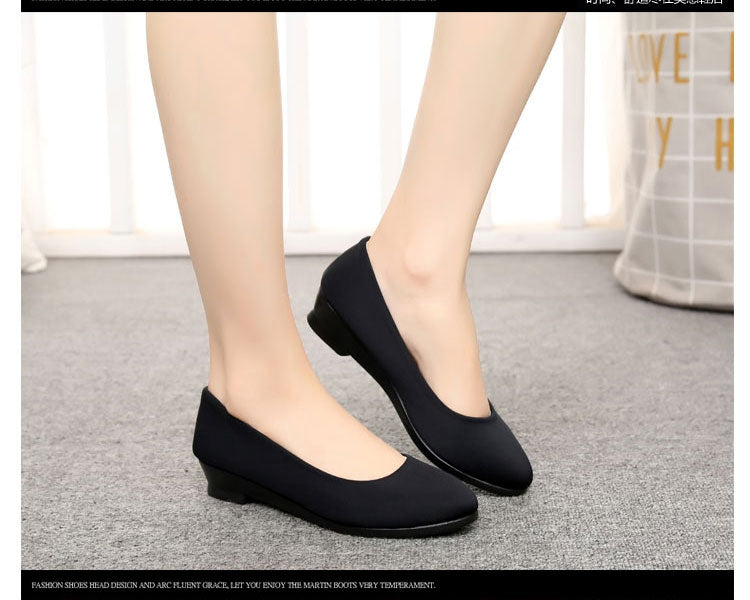 Women Flats Ballet Shoes Women Flats Office Work Shoes Oversize Boat Shoes Cloth Sweet Loafers Women's Pregnant Flats Shoes