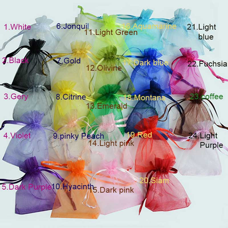 100pcs Colors Jewelry Packaging Bag, Gift Storage Wedding Wholesales