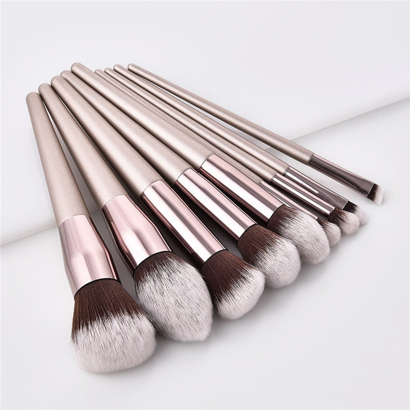 Champagner-Make-up-Pinsel-Set für Kosmetika, Foundation-Puder-Rouge, Lidschatten-Mischung, Make-up-Pinsel, Beauty-Tool