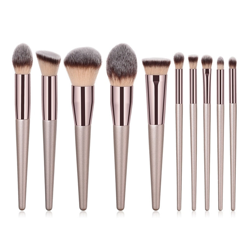 Champagner-Make-up-Pinsel-Set für Kosmetika, Foundation-Puder-Rouge, Lidschatten-Mischung, Make-up-Pinsel, Beauty-Tool