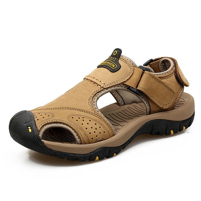 Echtes Leder Herren Schuhe Sommer Neue Große Größe Herren Mode Sandalen