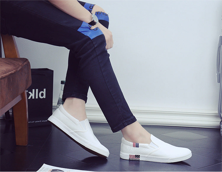 Mens Shoes Canvas Spring, Summer Slip-on Unisex, Fashion Sneakers Flats Breathable, Light Lovers Shoes Footwear