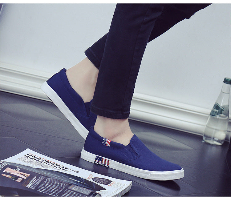 Mens Shoes Canvas Spring, Summer Slip-on Unisex, Fashion Sneakers Flats Breathable, Light Lovers Shoes Footwear