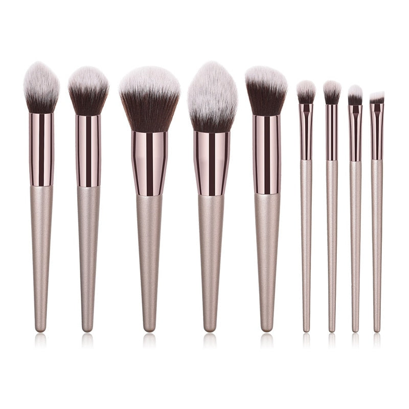 Champagner-Make-up-Pinsel-Set für Kosmetika, Foundation-Puder-Rouge, Lidschatten-Mischung, Make-up-Pinsel, Beauty-Tool