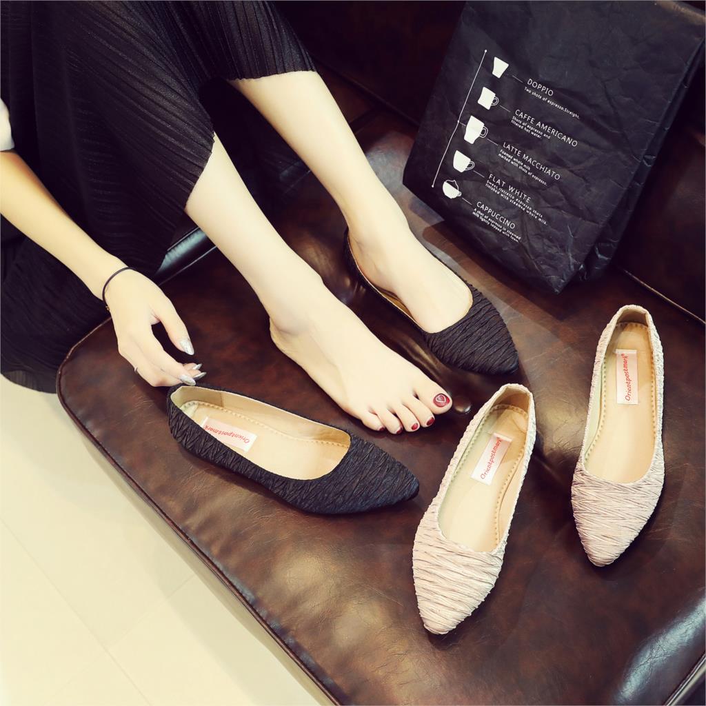 Women Flats Ballet Shoes Women Flats Office Work Shoes Oversize Boat Shoes Cloth Sweet Loafers Women's Pregnant Flats Shoes