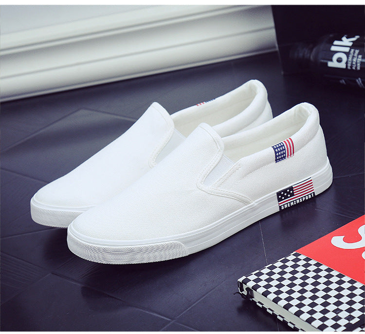 Mens Shoes Canvas Spring, Summer Slip-on Unisex, Fashion Sneakers Flats Breathable, Light Lovers Shoes Footwear