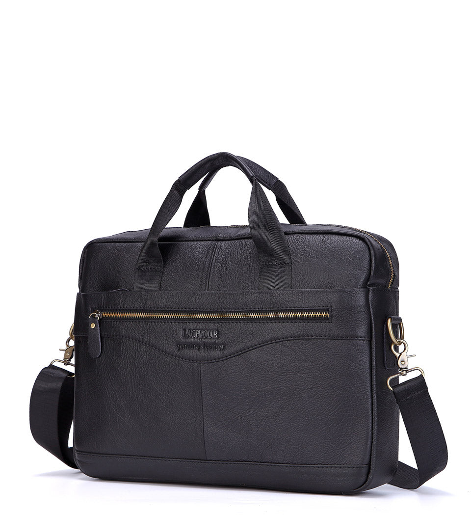 Men Genuine Leather Handbags, Casual Leather Laptop Bags, Male Business Travel Bags, Men's Crossbody Shoulder Bag