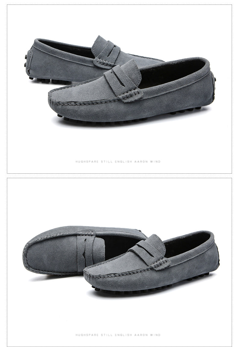 Men Loafers Soft Moccasins, High Quality, Spring, Autum,n Genuine Leather Shoes,Men Warm Flats Driving Shoes