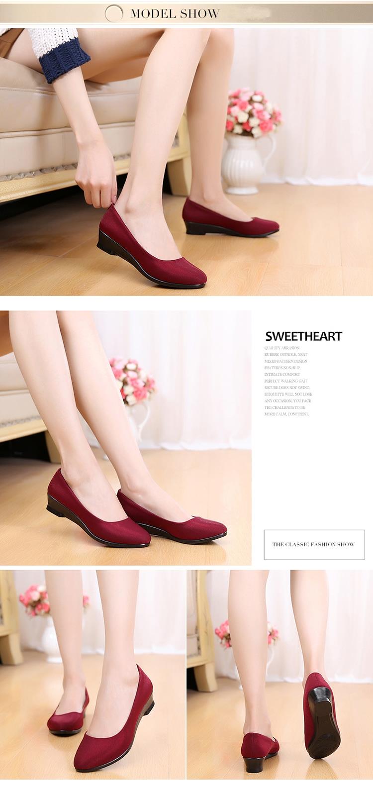 Femmes Appartements Ballet Chaussures Femmes Appartements Bureau Travail Chaussures Oversize Bateau Chaussures Tissu Doux Mocassins Femmes Enceintes Appartements Chaussures