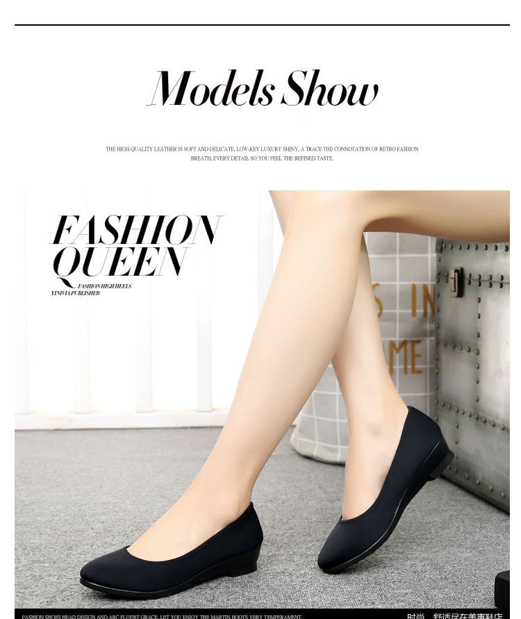 Women Flats Ballet Shoes Women Flats Office Work Shoes Oversize Boat Shoes Cloth Sweet Loafers Women's Pregnant Flats Shoes