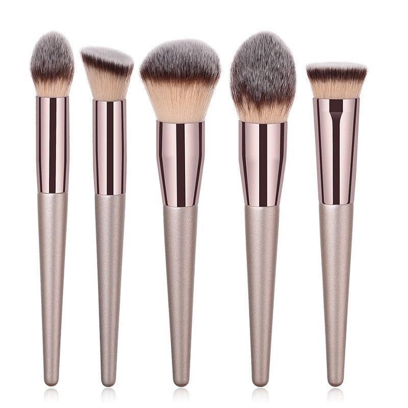 Champagner-Make-up-Pinsel-Set für Kosmetika, Foundation-Puder-Rouge, Lidschatten-Mischung, Make-up-Pinsel, Beauty-Tool