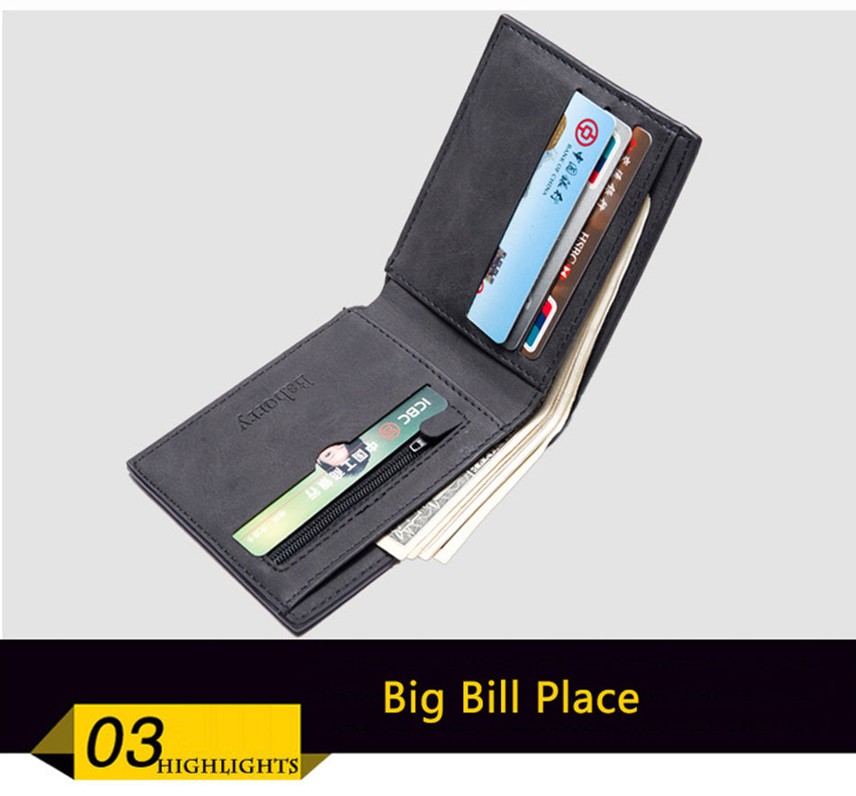 Men's Wallet With Coin Bag, Zipper, Small Money, Money Wallet