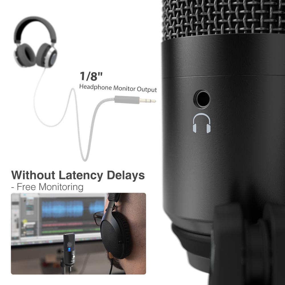 USB Microphone, Laptop, Computers, Recording, Streaming Voice, Podcasting