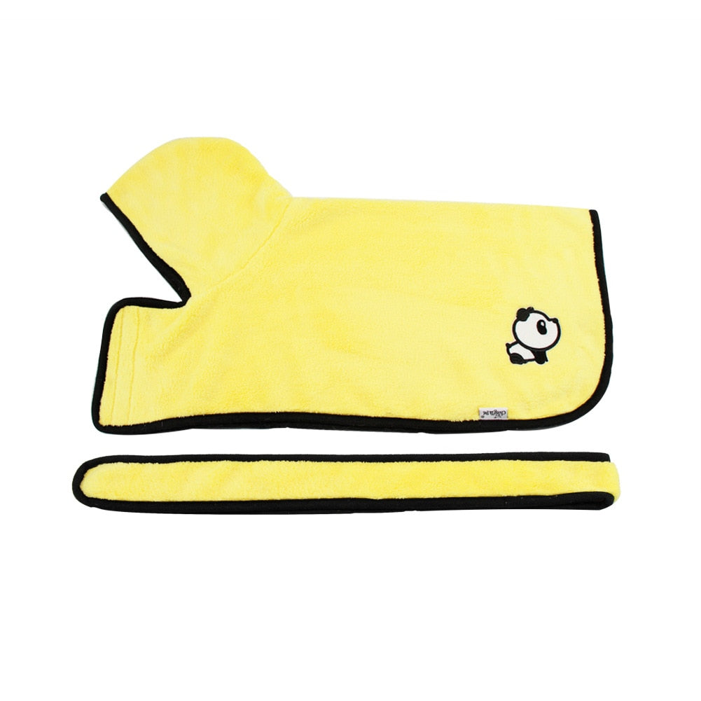 Chien Peignoir Serviette Peignoir Pet Peignoir Séchage Manteau Serviette Absorbante Pour Grand Moyen Petit Chien Super Rapide Séchage Doux Réglable