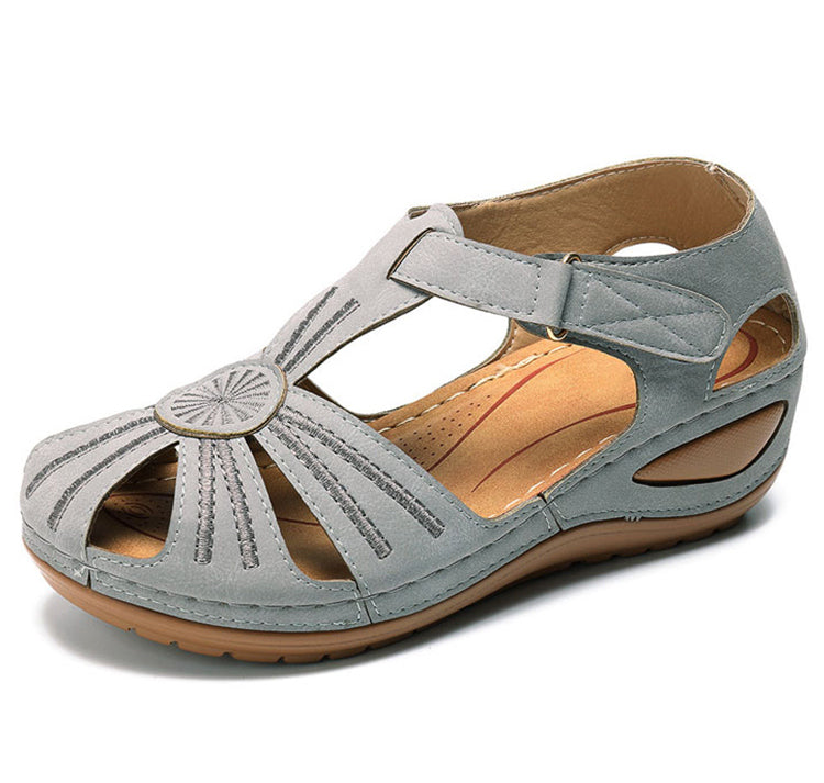 Sommer-Damensandalen, Damenschuhe mit weichem Boden, Plateausandalen, Gladiator-Absätze