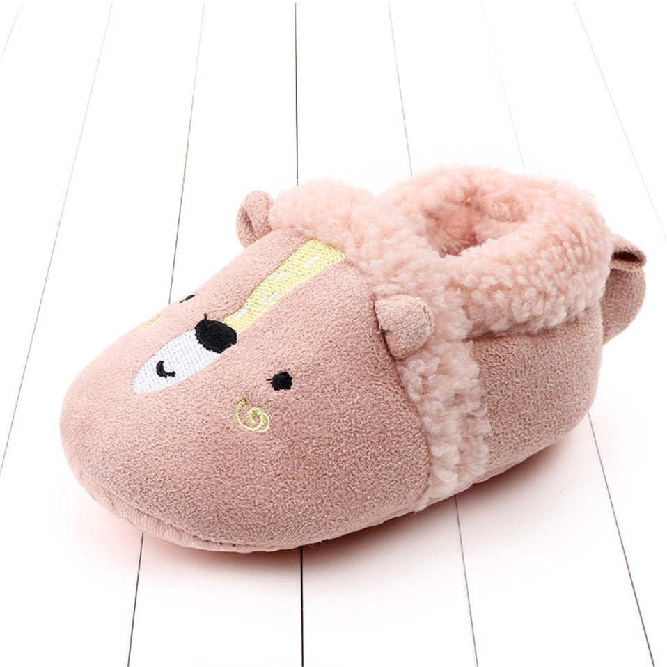 Baby Shoes Adorable Infant Slippers Toddler Baby Boy Girl Knit Crib Shoes Cute Cartoon Anti-slip Prewalker Baby Slippers