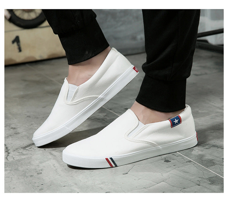 Mens Shoes Canvas Spring, Summer Slip-on Unisex, Fashion Sneakers Flats Breathable, Light Lovers Shoes Footwear