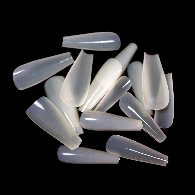 100/500pcs/Bag False Ballerina Natural/Transparent Coffin Fake Nails Manicure Nails for Extension & Protection Nail Art