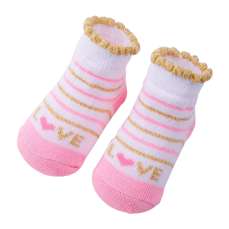 5 Pairs/lot Newborn Baby Socks, Infant Cotton Socks, Baby Girls Lovely Short Socks