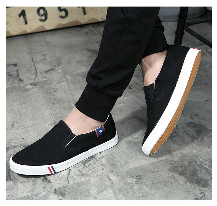 Mens Shoes Canvas Spring, Summer Slip-on Unisex, Fashion Sneakers Flats Breathable, Light Lovers Shoes Footwear