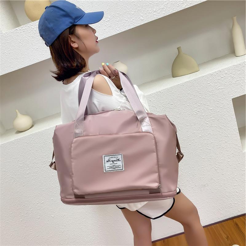 Women Foldable Large Capacity Bag, Women Gym Bags, Shoulder Bag, Women Training Bag, Travel Handle Handbag, Sport Crossbody Bag