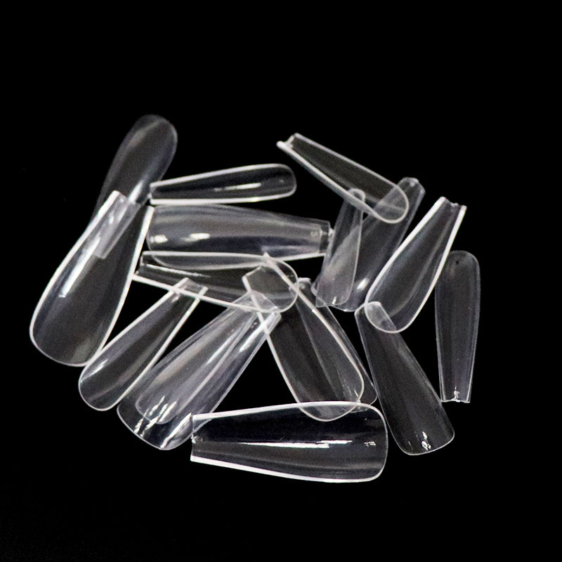 100/500pcs/Bag False Ballerina Natural/Transparent Coffin Fake Nails Manicure Nails for Extension & Protection Nail Art