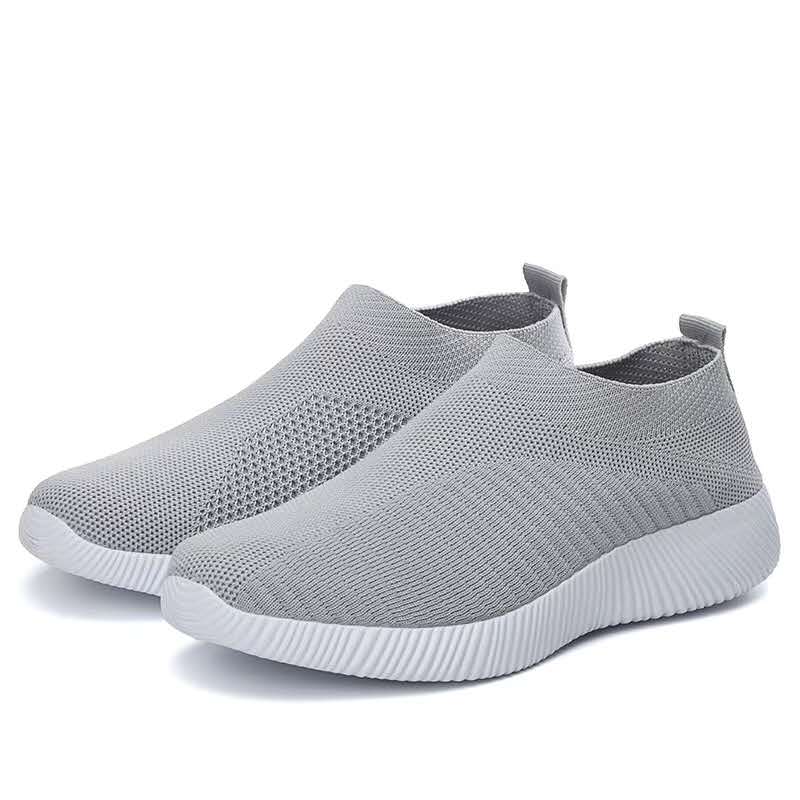 Women Vulcanized Shoes: High-Quality Slip-On Sneakers and Flats for Comfortable Walking and LoafingWalking Flat