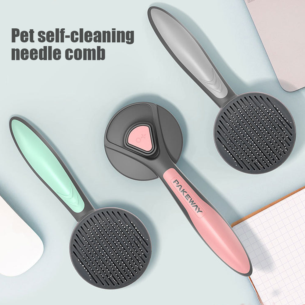 Cat Comb Brush Pet Hair Removes Comb For Cat Dog Pet Grooming Hair Cleaner Cleaning Pet Dog Cat Supplies Self Cleaning Cat Brush