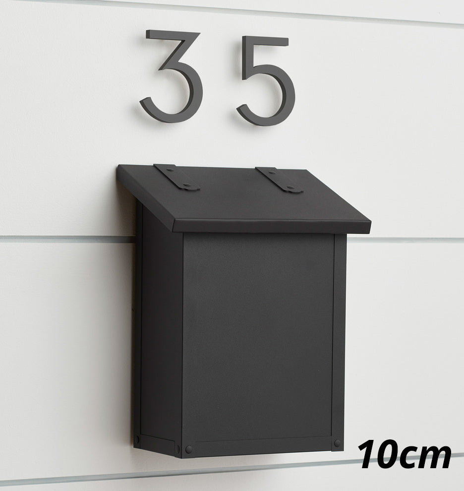 Big Black House Number Floating Sign Modern Door Numbers Building Signage Outdoor Numer Address