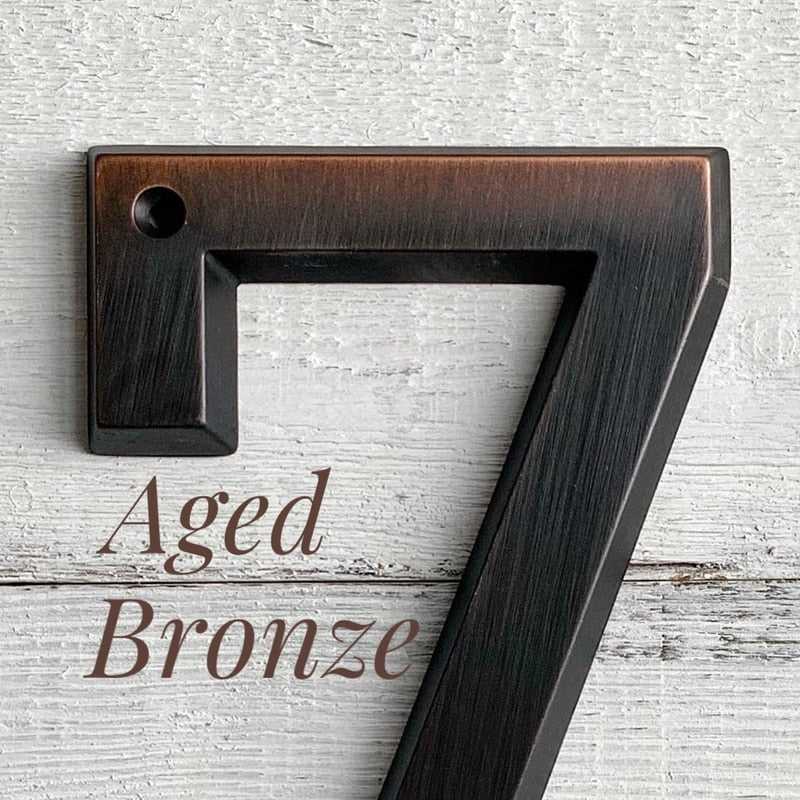 Aged Bronze 152mm Very Big House Number Door Address Number Zinc Alloy Screw Mounted Outdoor Address Sign 0-9