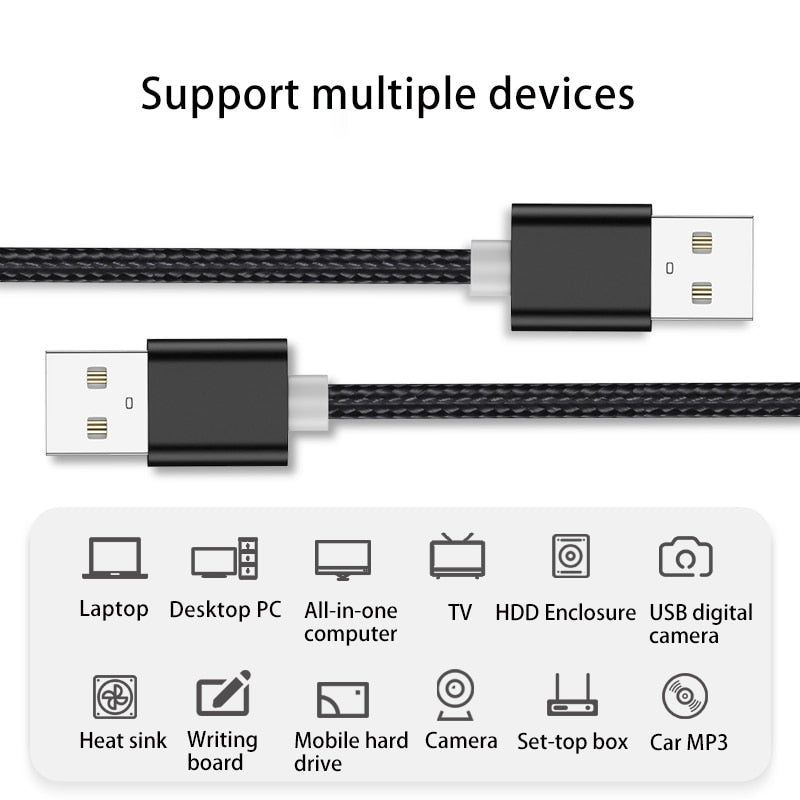 USB to USB Extension Cable Type A Male to Male USB Extender for Radiator Hard Disk Webcom Camera USB Cable