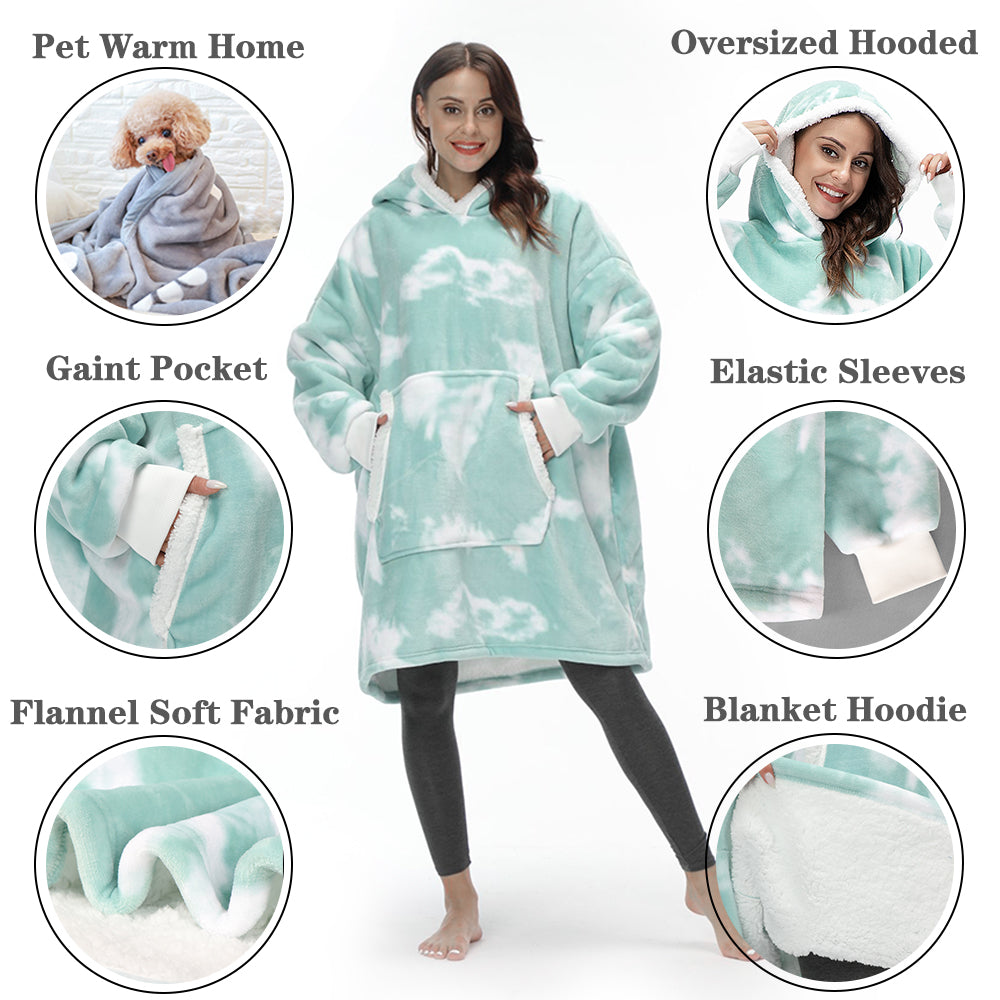 Oversized Hoodies Sweatshirt Women Winter Hoodies Fleece Blanket With Sleeves Pullover Oversize Women Hoody Sweatshirts