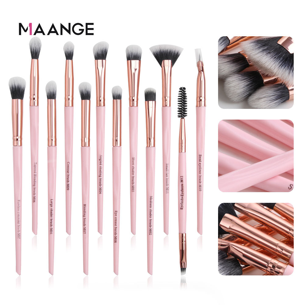 Make-up-Pinsel Pro Pink Brush, Set Puder-Lidschatten-Mischung, Eyeliner-Wimpern-Augenbrauen-Make-up, Beauty-Kosmetikpinsel