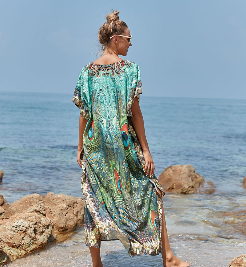 Strand Cover Up Robe Plage Vestido Playa Strand Pareo Badeanzug Cover Up Bademode Badeanzug Frauen Maxi Kleid