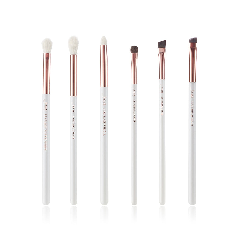 Professional Makeup brushes set, 6- 25pcs Makeup brush Natural Synthetic Foundation Powder Highlighter Pearl White T215